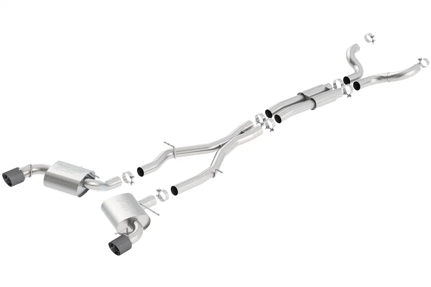 in. With Single Tips Cat-Back Exhaust System S-Type for 2016-2023 Chevrolet Camaro SS 3