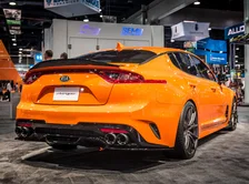 Tip Kit Dual Round Angle-Cut Carbon Fiber - Bright for 2018-2021 Kia Stinger image 3
