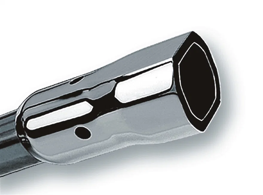 Tip 2.25in Inlet/ 3.38in x 3in Outlet Single Square Angle-Cut Phantom