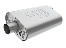 CrateMuffler Muffler Chevrolet Big Block 396/ 402/ 427 CID V8 Stock Output 2.5 in. Offset Inlet/ 2.5 in. Center Outlet ATAK image 1