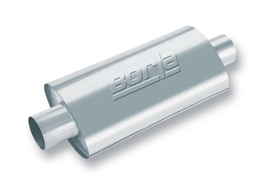 XR-1 Sportsman Racing Muffler 3.5in Center Inlet/ 3.5in Center Outlet 4.5in x 7.88in Oval x 12in Long Body