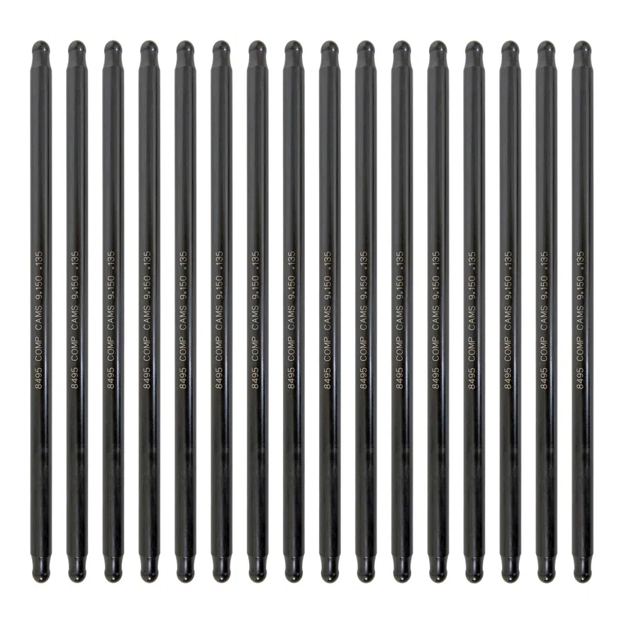 Hi-Tech One-Piece 9.150" Long, .135" Wall, 3/8" Diameter Pushrod Set