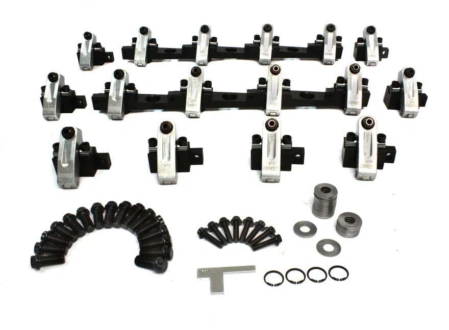 Shaft-Mount Aluminum 1.7 Ratio Rocker Kit for BBC w/ RHS Pro Action 320/360