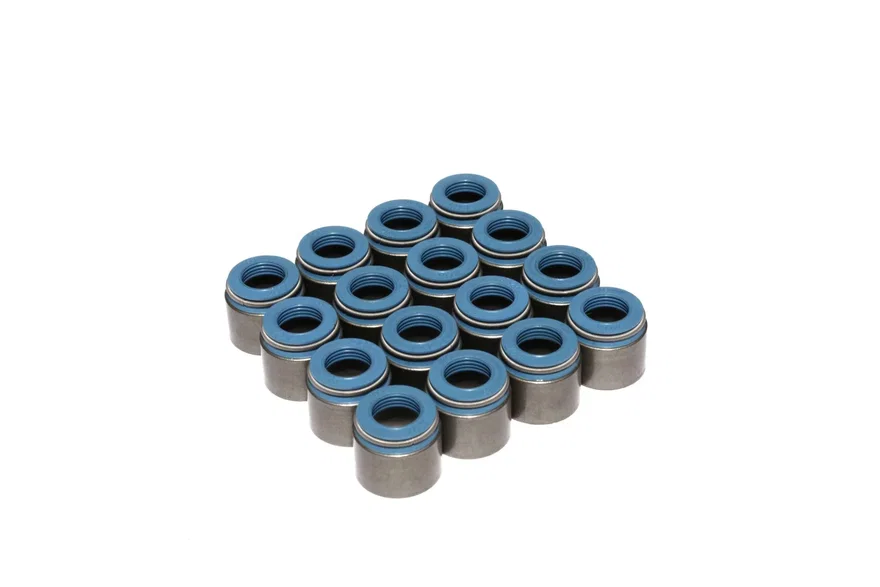 Set of 16 Metal Body Viton Valve Seals for .500" Guide Size, 5/16" Valve Stem