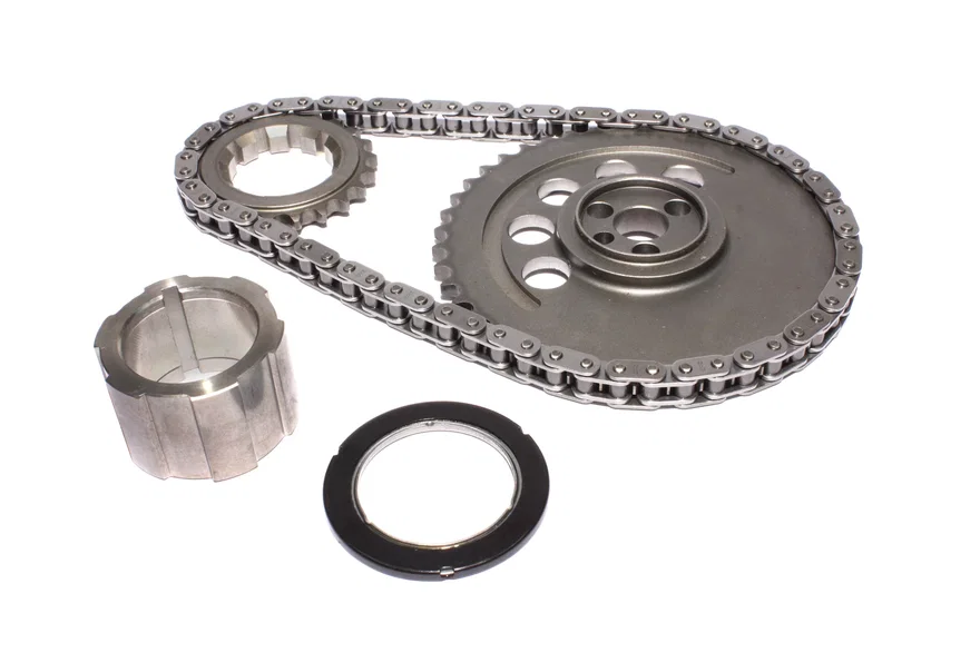 9-Keyway Single Chain Timing Set for 3-Bolt, 24X, 1 Pole Reluctor GM LS