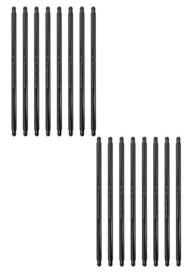 Hi-Tech One-Piece 9.100" Long, .135" Wall, 3/8" Diameter Pushrod Set