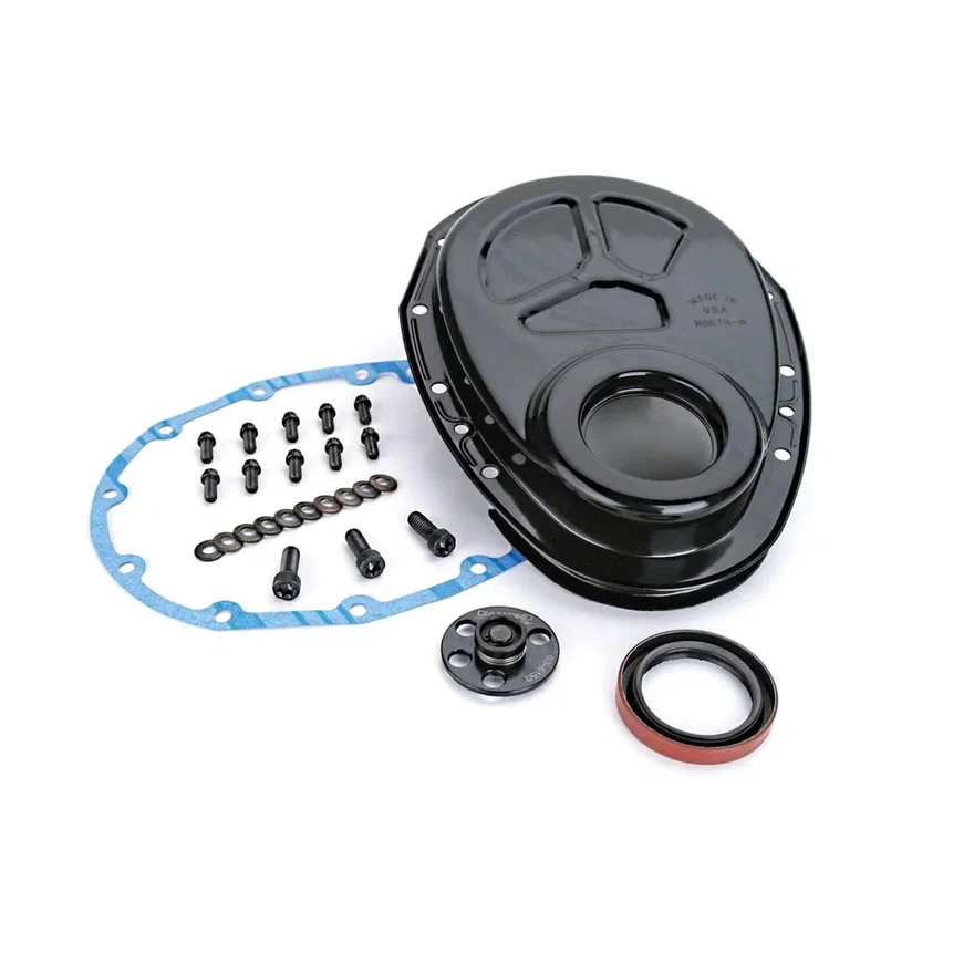 Steel Timing Cover w/ Thrust Plate for Chevrolet 265-400 Small Block