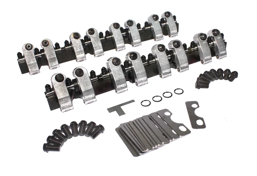 Shaft-Mount Aluminum 1.6/1.5 Ratio Rocker Kit for SBC w/ Brodix Track 1 Head
