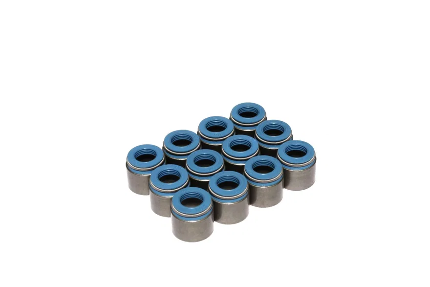 Set of 12 Metal Body Viton Valve Seals for .530" Guide Size, 3/8" Valve Stem