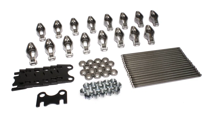 Magnum 1.6 Rocker, HE Pushrod, Guide Plate Kit '87+ Chevrolet Small Block