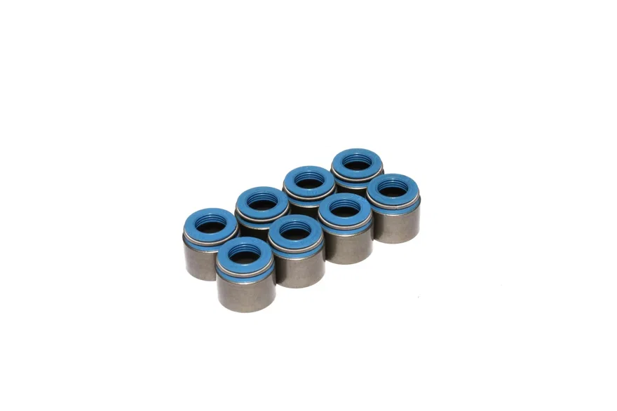 Set of 8 Metal Body Viton Valve Seals for .530" Guide Size, 3/8" Valve Stem