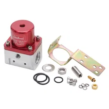 Carbureted Adjustable Bypass Fuel Pressure Regulator (180 GPH) in Red Finish image 1