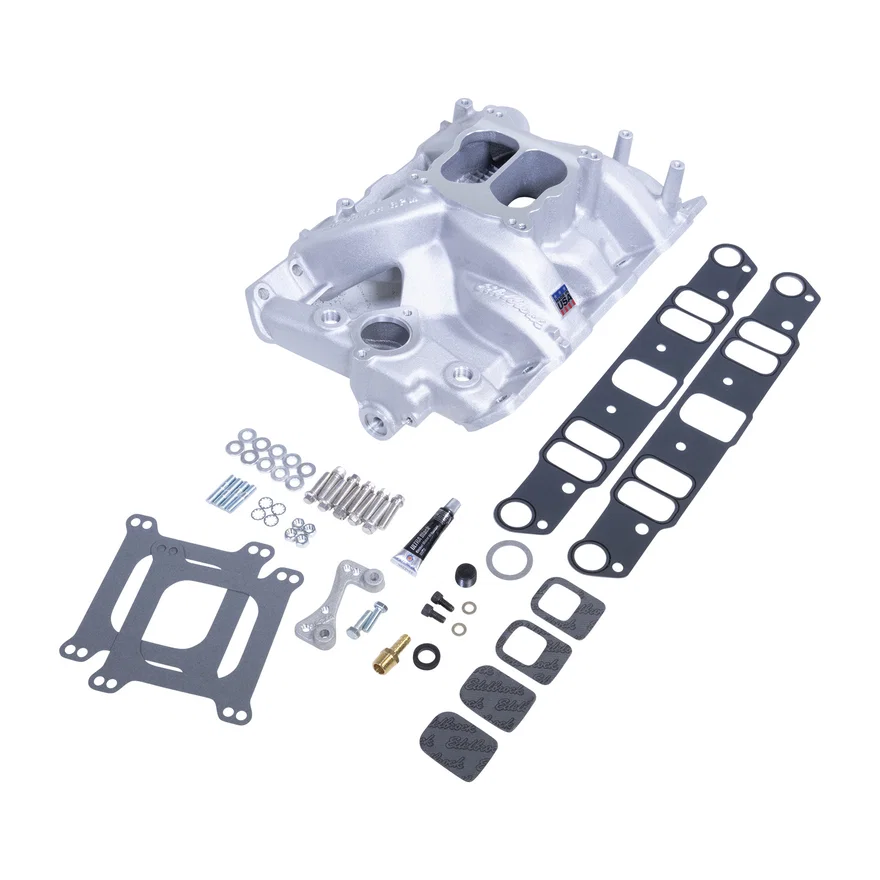 Manifold & Install Kit for Pontiac Perf RPM 7156 w/ Gaskets, Bolts, Studs, RTV