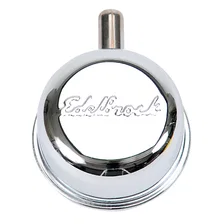 Signature Series Chrome Round push-in Breather with 90Â° vent Nipple image 1