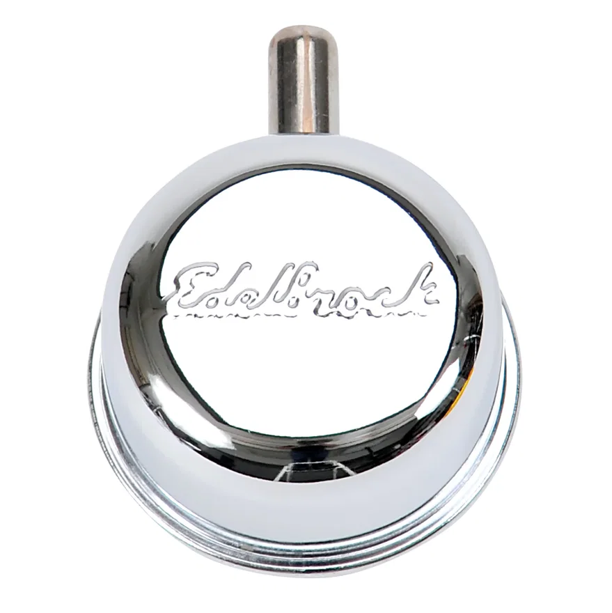 Signature Series Chrome Round push-in Breather with 90Â° vent Nipple