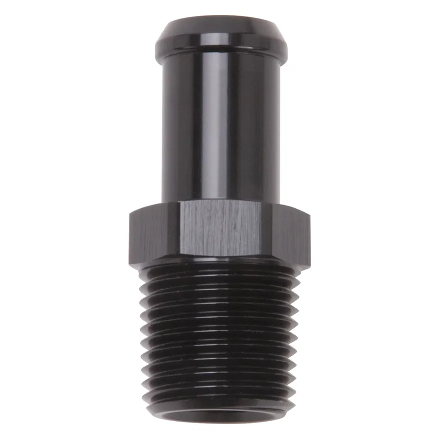 Heater Hose End Fitting - Straight with 1/2" NPT and 5/8" Barb