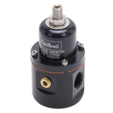 Carbureted Adjustable Bypass Fuel Pressure Regulator (160 GPH) in Black Finish image 2