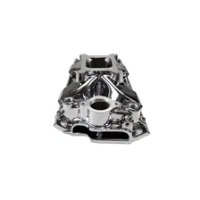 Victor Jr. 23 Degree Intake Manifold For Small-Block Chevy, Chrome Plasma Finish image 5