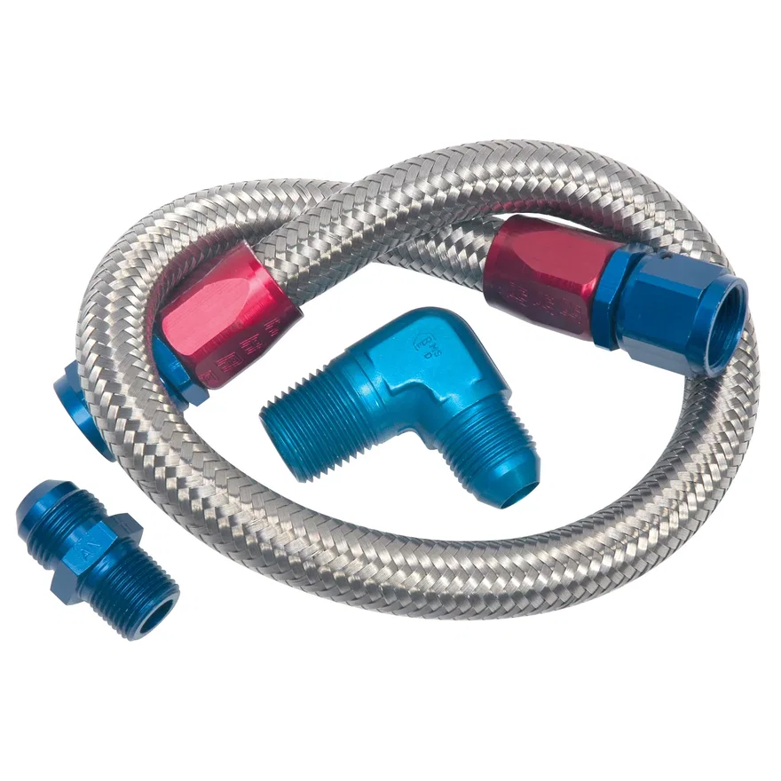 22" Braided Fuel Line Kit