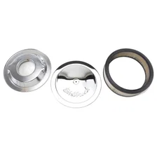 Pro-Flo Chrome 14" Round Air Cleaner with 3" Paper Element (Deep Flange) image 2