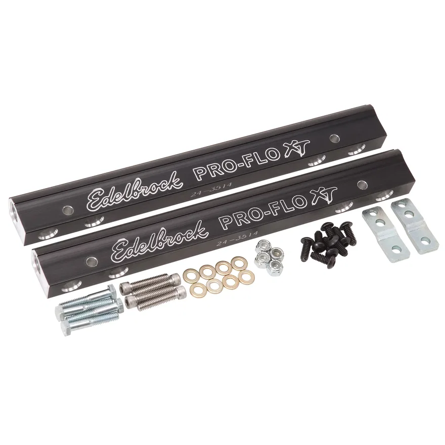 Fuel Rail Kit for Big-Block Chrysler 413-440 -6 AN in Black Finish