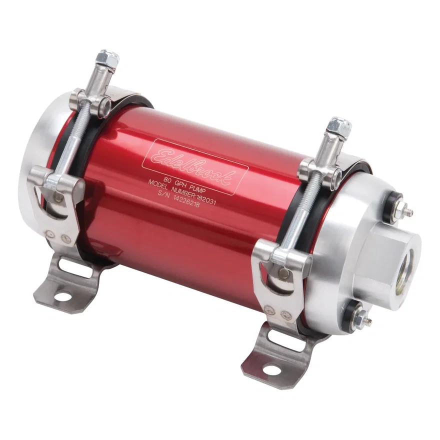 Quiet-Floâ„¢ EFI In-Line Red Electric Fuel Pump - 80 GPH