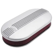Pro-Flo Satin Large Oval Cast Air Cleaner for Dual-Quads - 2.4" Element image 2
