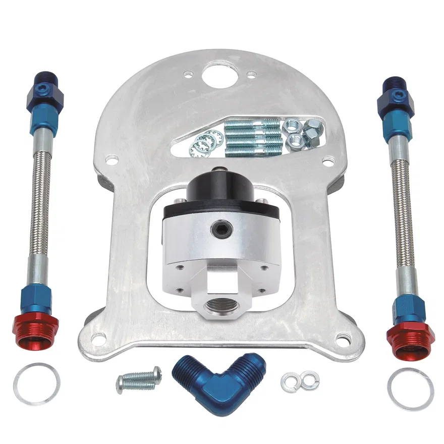 Fuel Pressure Regulator Kit - Single Regulator, Dual Outlet, Standard-Flange