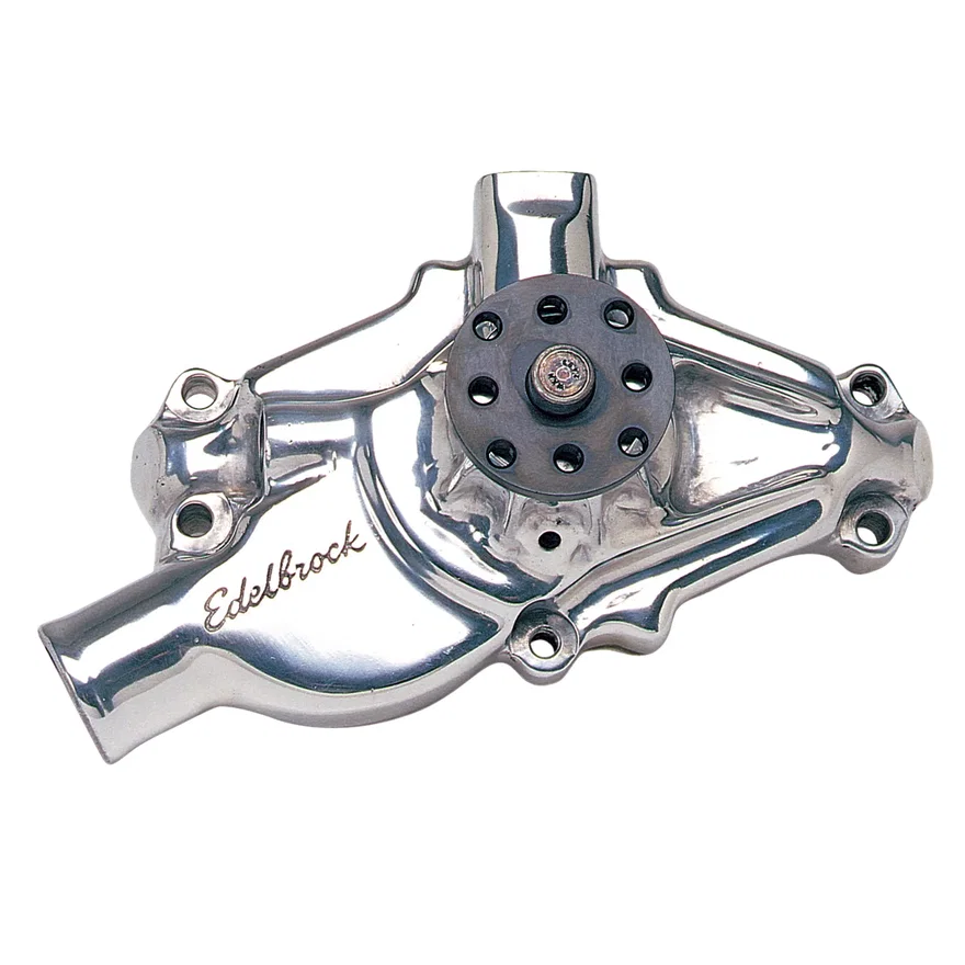 Water Pump for Small-Block Chevy in Polished Finish (Short)