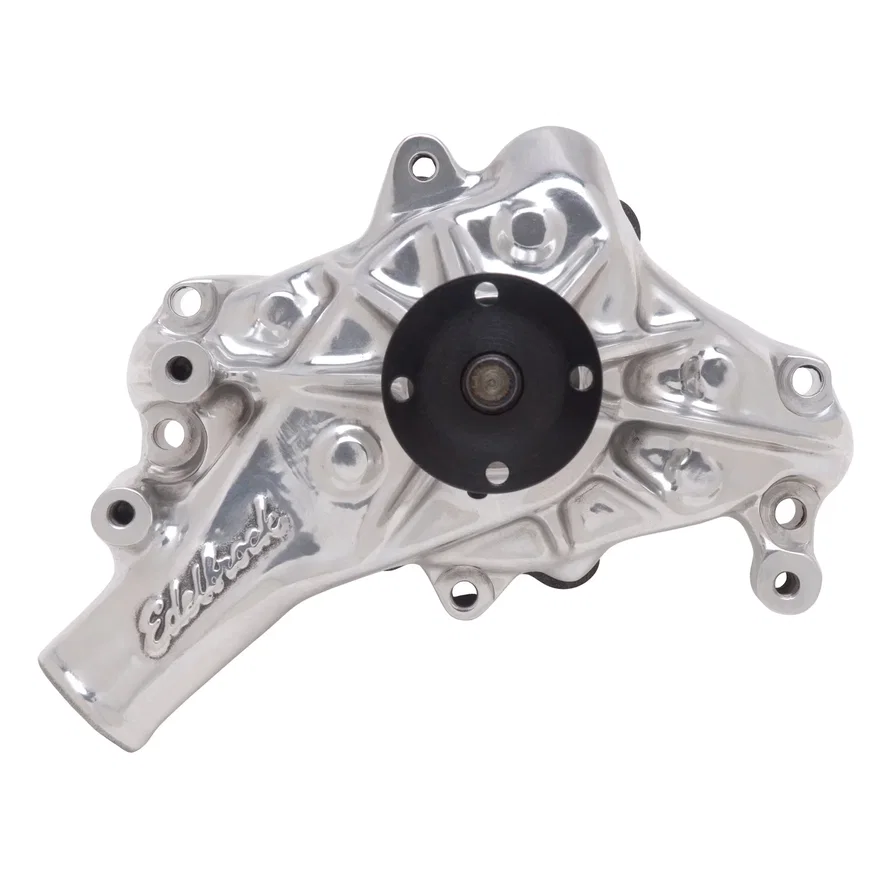 Water Pump for Small-Block Chevy in Polished Finish (Long)