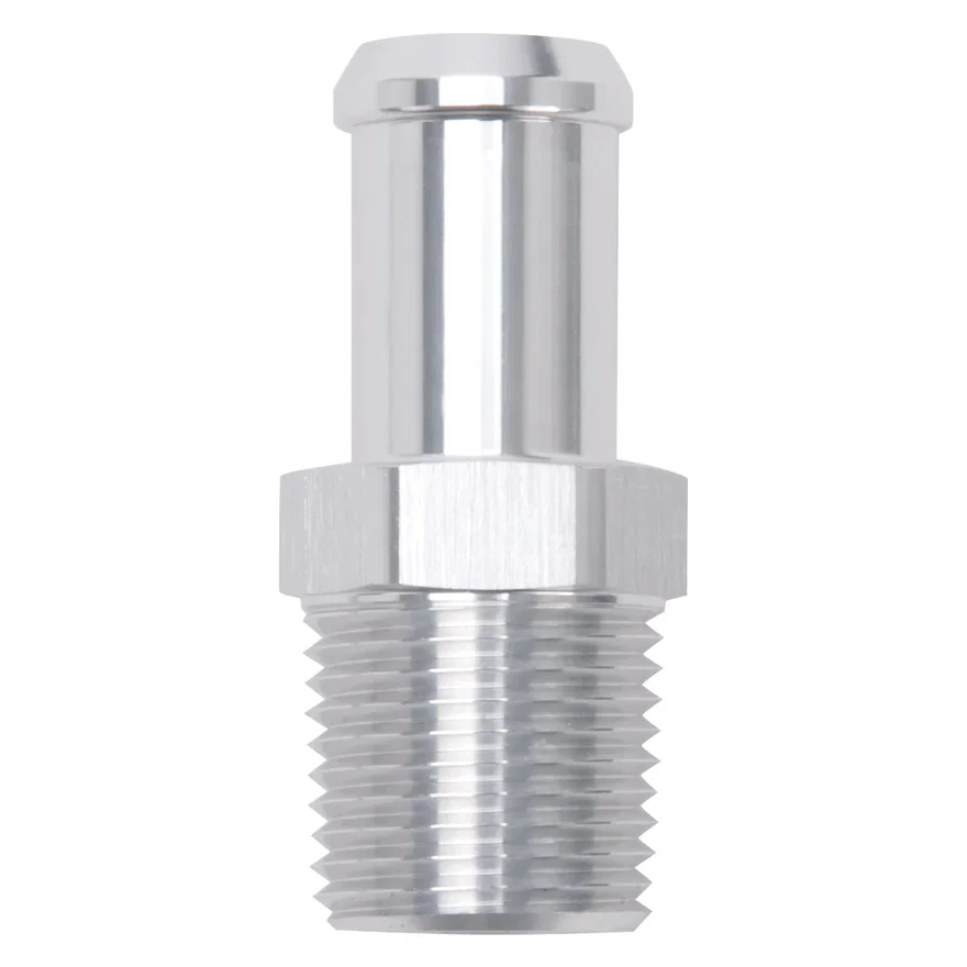 Heater Hose End Fitting - Straight with 1/2" NPT and 5/8" Barb