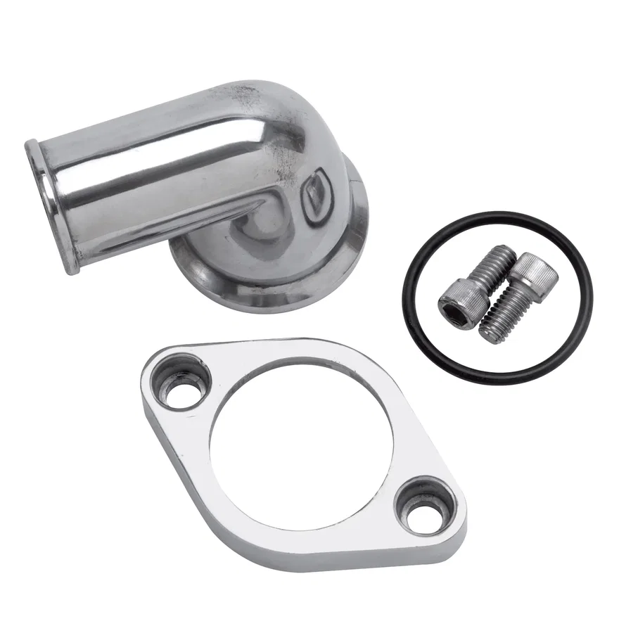 90 Deg. Polished Aluminum Waterneck for Chevy 4.3L V6 & Chevy V8