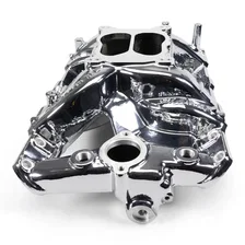 Performer RPM Pontiac 326-455 Intake Manifold, Chrome Plasma Finish image 5