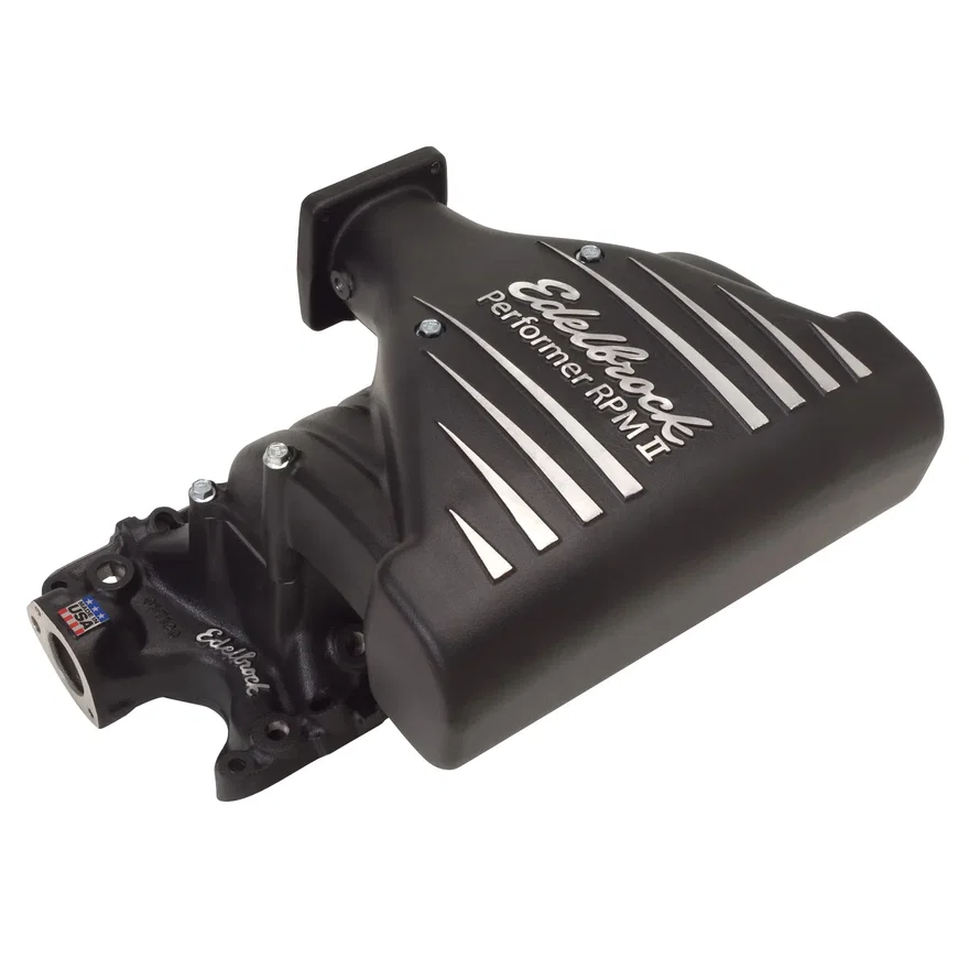 Performer RPM II Intake Manifold #71233 For 5.0L Small-Block Ford, Black Finish
