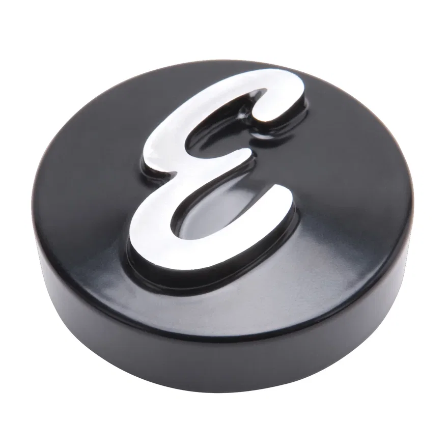 E Logo Black Anodized Nut (Machined "E") for Pro-Flo Unv. 14" Round Air Cleaners