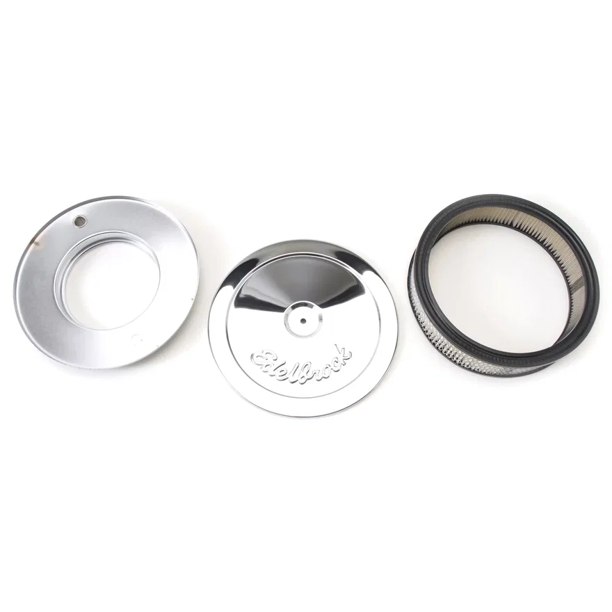Pro-Flo Chrome 10" Round Air Cleaner with 2" Paper Element (Deep Flange)