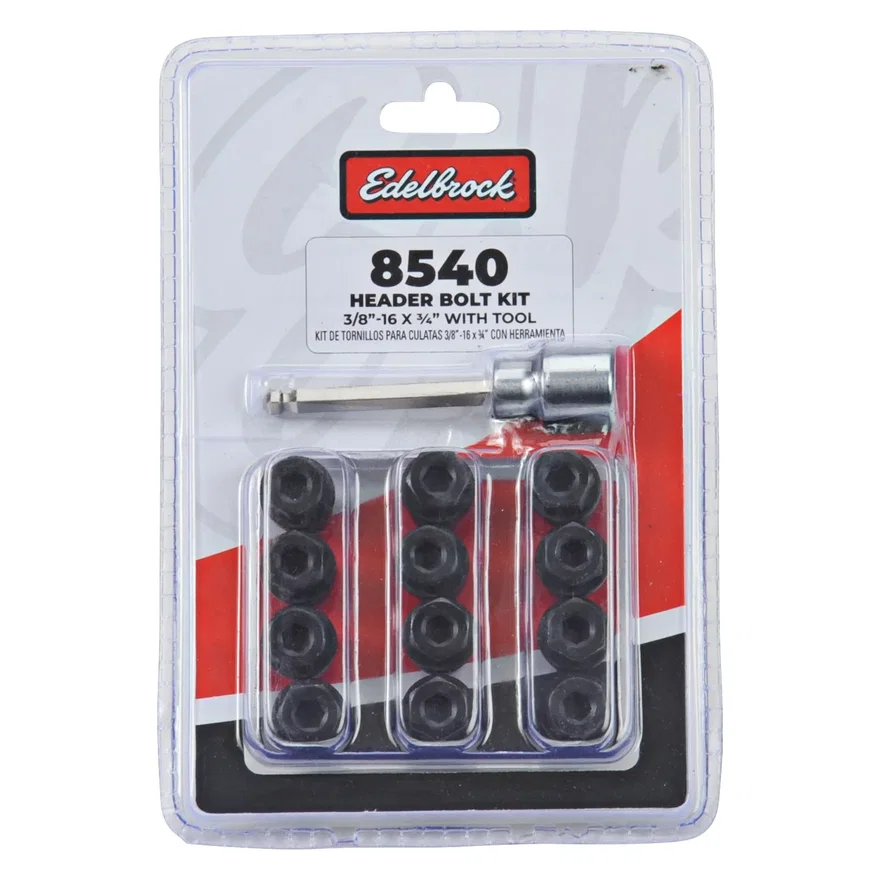 Exhaust Header Bolts #8540, 3/8"-16 X 3/4", Black Oxide W/ Allen Socket