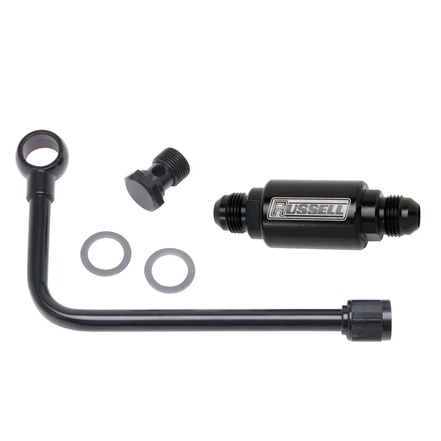 Black Steel Fuel Line & Filter Kit Fo Eps Carbs