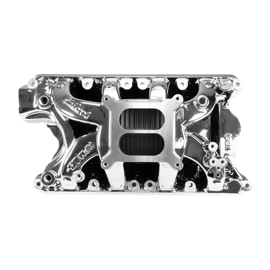 RPM Air-Gap Small Block Ford 351W Intake Manifold, Chrome Plasma Finish