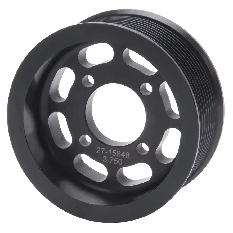 3.75" 10-Rib E-Force S/C Pulley in Black Finish for Enforcer Systems