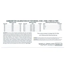 AVS2 Series Carburetor Calibration Kit image 3