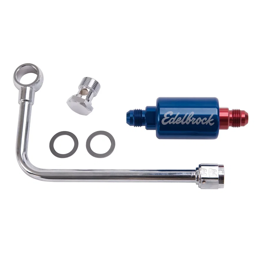 Chromed Steel Fuel Line & Filter Kit Fo Eps Carbs
