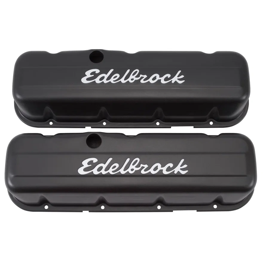 Signature Series Valve Covers, Black, Tall Profile, Chevrolet 396-502, '65 & Later