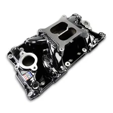 Performer RPM Small Block Chevy AIR-Gap Intake Manifold, Black Plasma Finish image 3