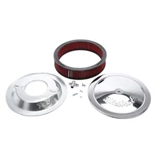 Pro-Flo Chrome 14" Round Air Cleaner with 3" Cotton Element (Deep Flange) image 2