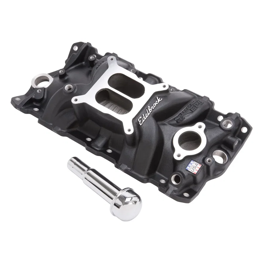 Performer EPS Small Block Chevy Intake Manifold With Oil Fill Tube