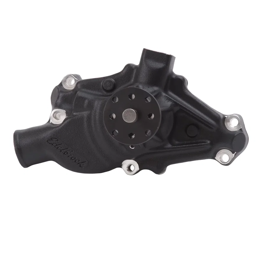 Water Pump for Small-Block Chevy in Black Finish (Short)