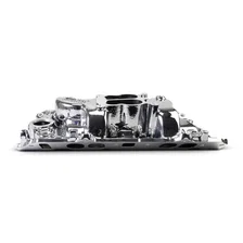 Performer 2-O Manifold for 1965-90 B/B Chevy Oval Port Heads, Chrome Plasma image 6