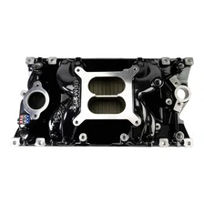RPM Air-Gap Manifold for Small-Block Chevy Vortec, Black Plasma Finish image 1