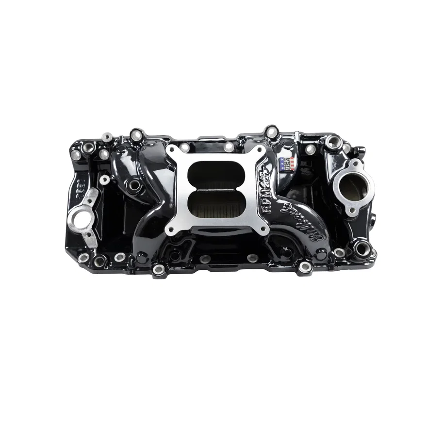 RPM Air-Gap Intake Manifold for Big-Block Chevy Oval Port, Black Plasma Finish